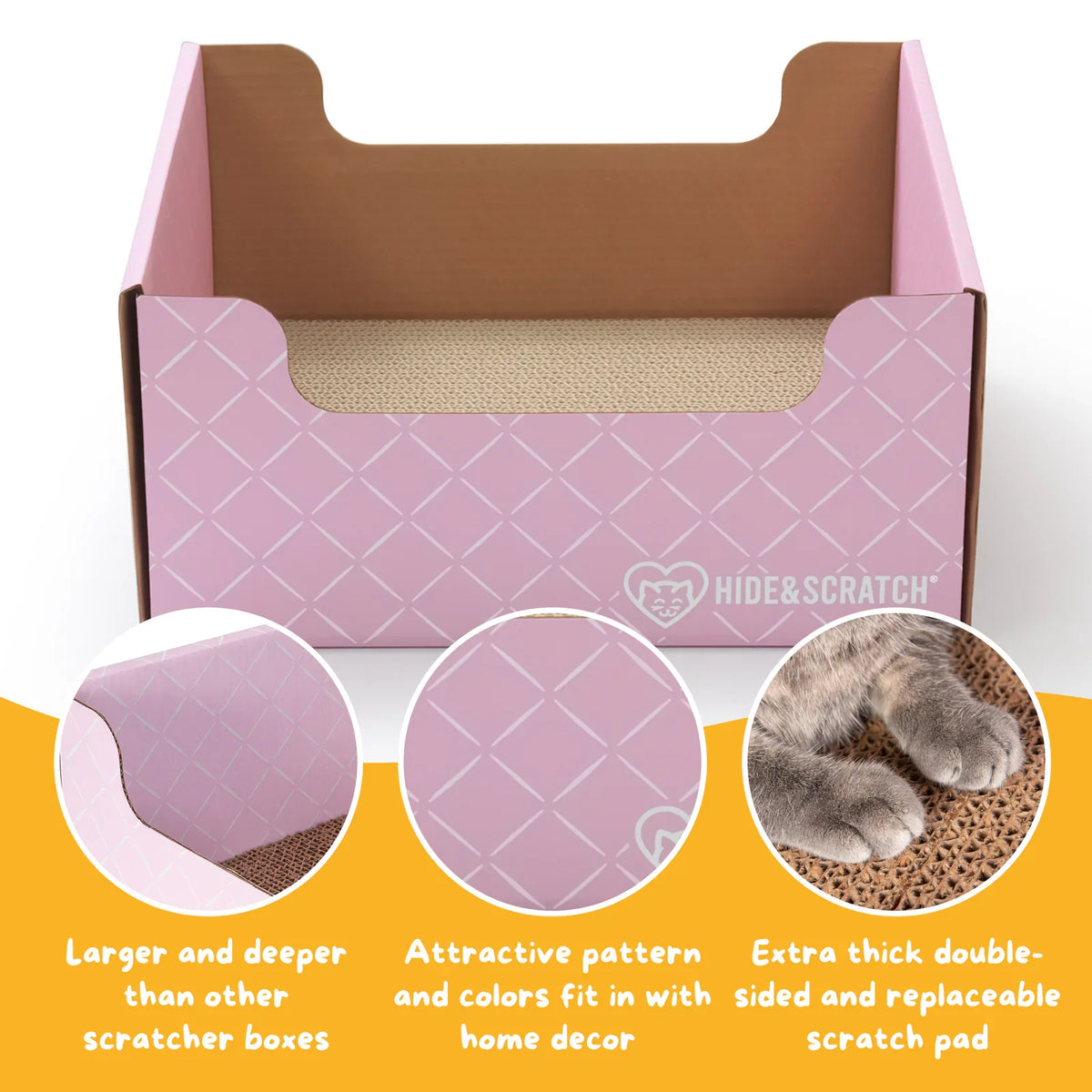 Hide & Scratch Extra-Large Cat Scratcher Box product image 39