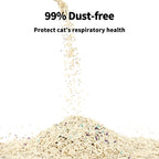 Clump+ Tofu Mixed Cat Litter 99% dust-free after 7-stage dust removal process, protecting respiratory health of cats and humans