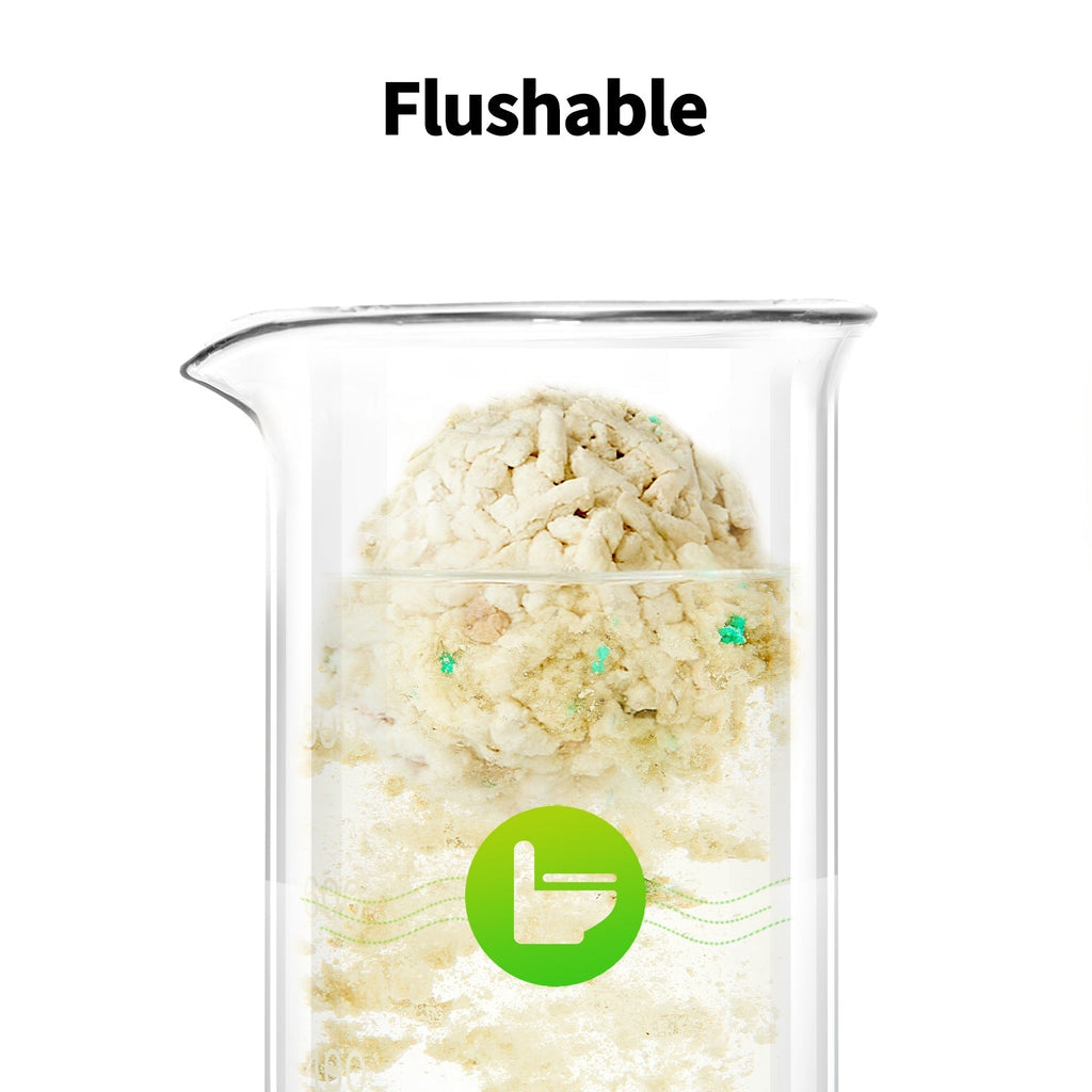 Clump+ Tofu Mixed Cat Litter environmentally friendly and water-soluble, flushable for easy disposal without clogging