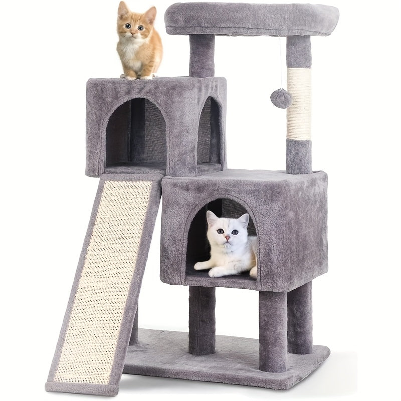 Cat Tree Tower Multi-Layer with Scratching Post, Perch Platforms & Cat Apartments – Tall Cat Climbing Frame for Indoor Cats, Space-Saving Design, Heights 36–80 Inch, 6 Colors