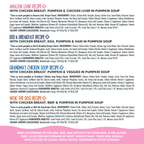 Discover Weruva’s Belly Belly Nice Variety Pack—four gentle-digestion dog food recipes: Amazon Livin, Bed & Breakfast, Grandma’s Chicken Soup, and Wok the Dog. Includes ingredients, calorie info, feeding instructions, and feeding advice on a pink banner.