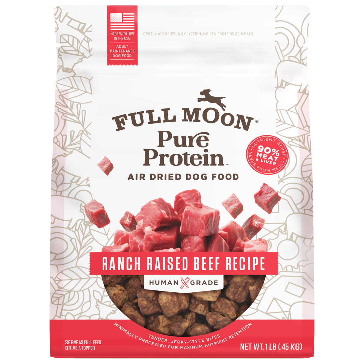 Air-Dried Beef Dog Food, 1 Lb.
