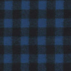 Johnson Woolen Mill Swatch, Blue and Black, 1 inch Buffalo check