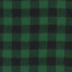 Johnson Woolen Mill Swatch, Green and Black 1 inch Buffalo check