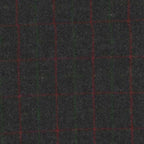Johnson Woolen Mill Swatch, Adirondack Plaid, Grey with Red and Green Pin Stripes