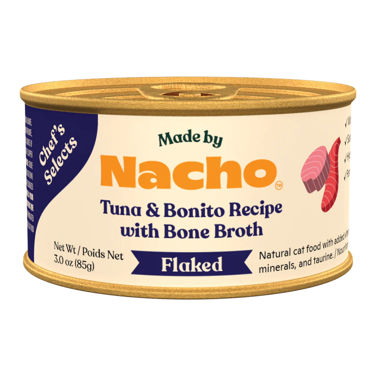 Flaked Tuna and Bonito Wet Cat Food, 12 pack