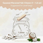 Coconut Himalayan Yak Chew small size — perfect for dogs under 25 lbs