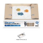 PETKIT Urine Monitor Crystal Litter Set packaging with trays, crystal litter, and color-detecting granules