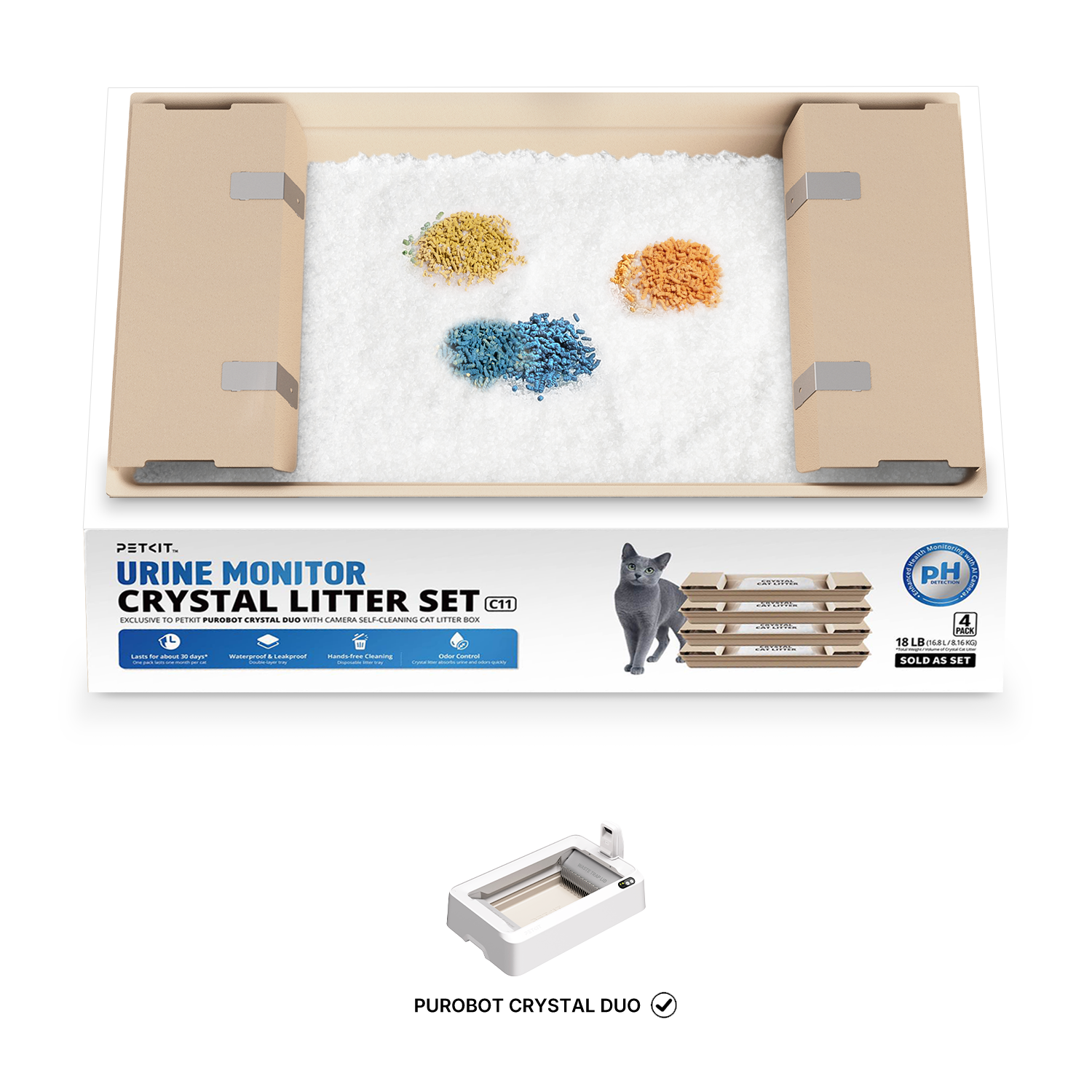 pH-Detecting Crystal Cat Litter, Default Title