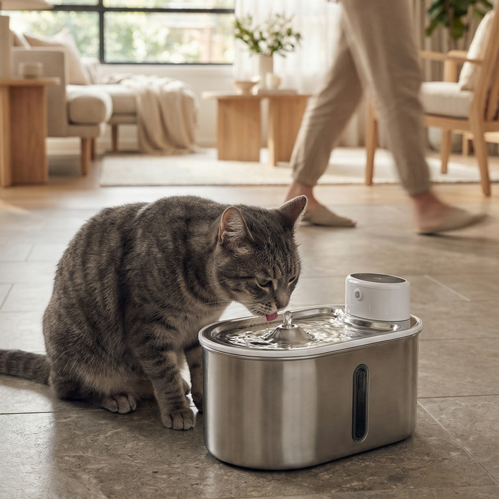Rechargeable Stainless Steel Pet Water Fountain product image 3