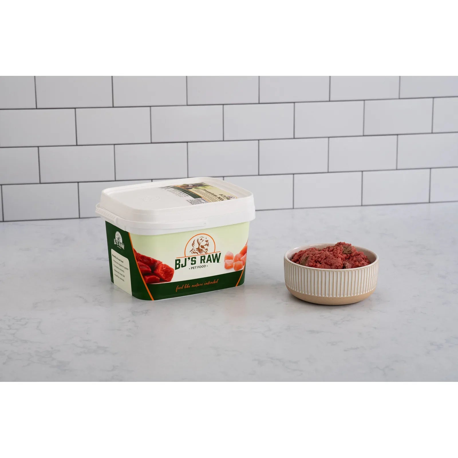 BJ's Premium Mix raw dog food with chicken, beef, pork and salmon