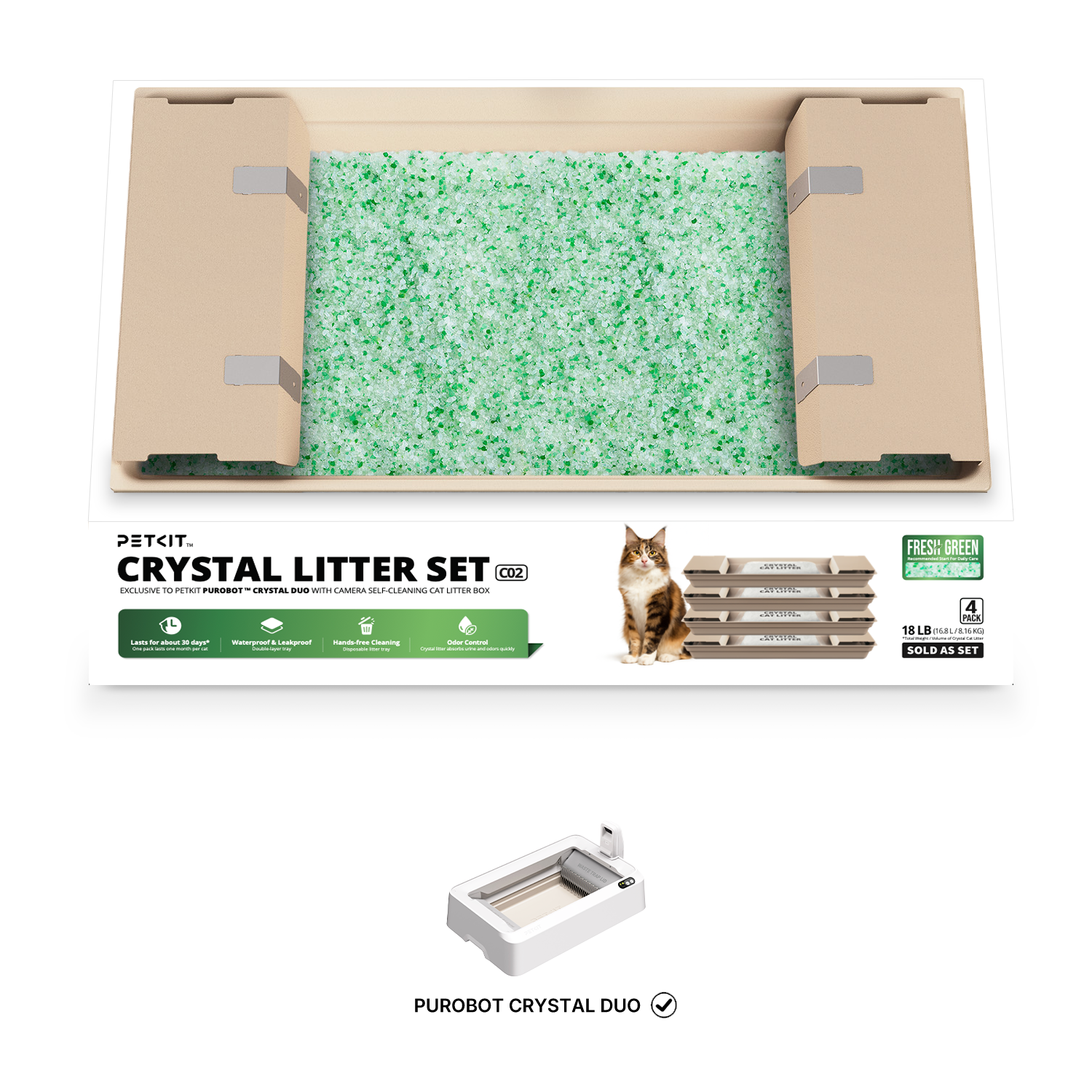 Fresh Scent Crystal Cat Litter, Default Title