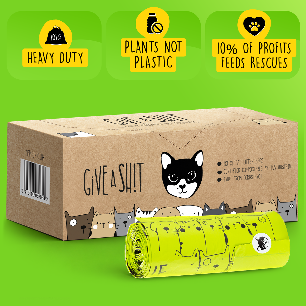 Extra-Large Handled Cat Litter Cleanup Bags product image 1
