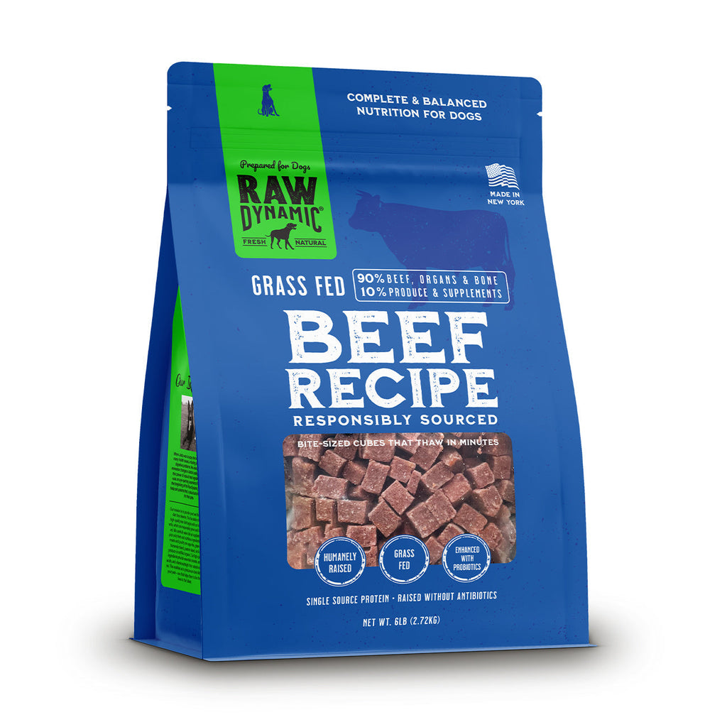Complete Frozen Raw Beef Dog Food Cubes, 3lb