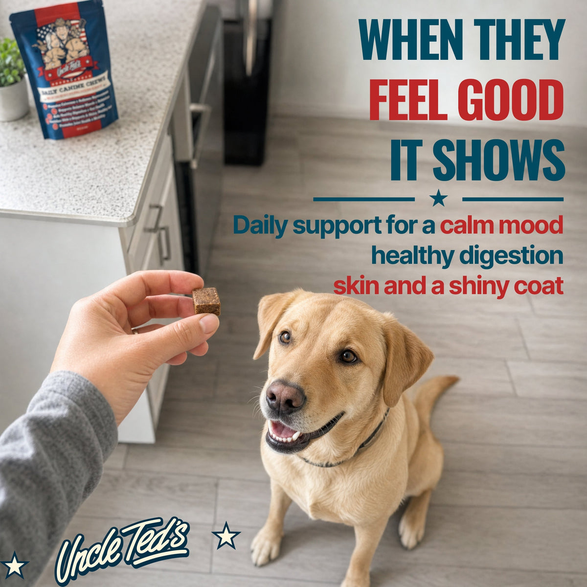 Uncle Ted's Daily Canine Chews - 2 Month Supply