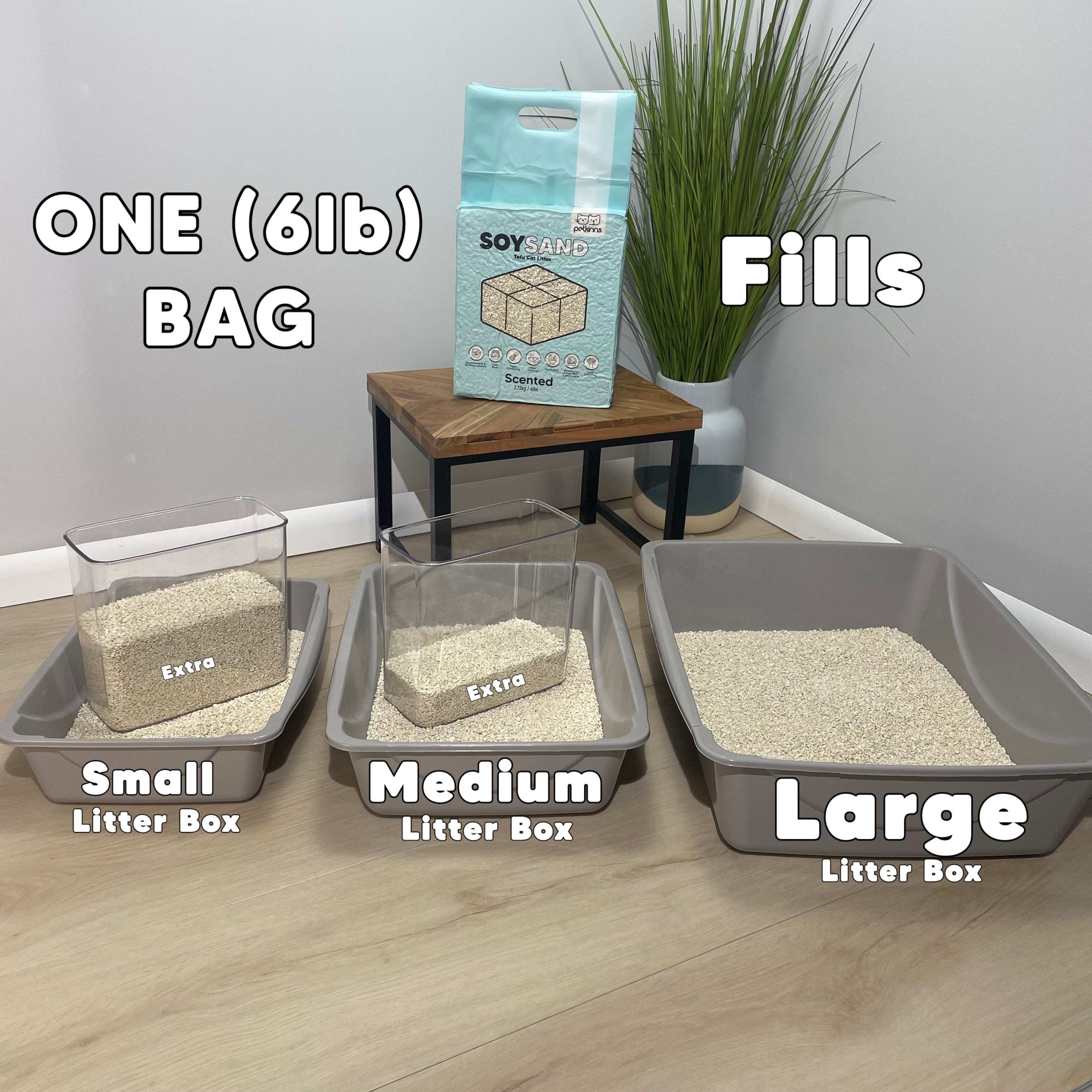 Long lasting cat litter