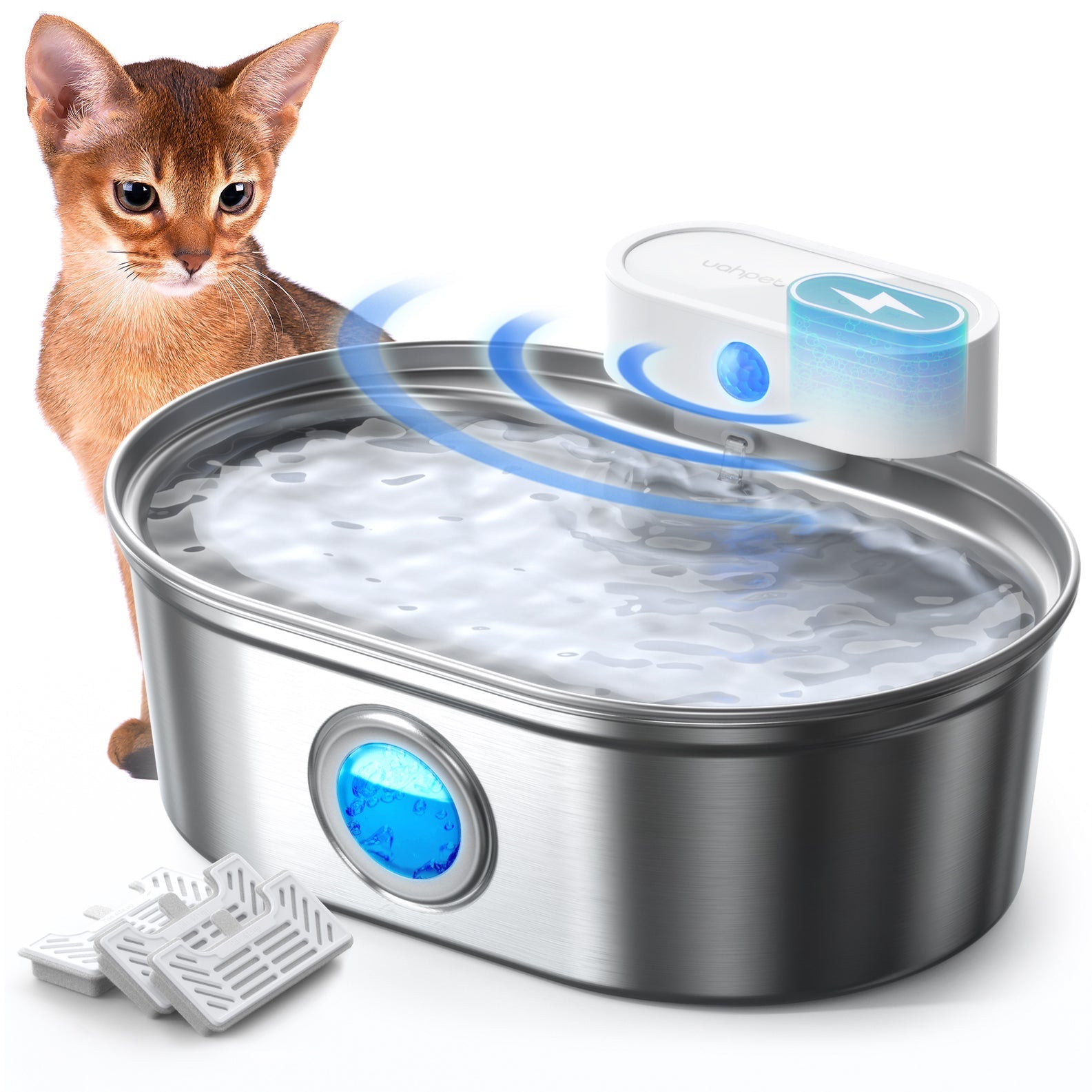 Wireless Stainless Steel Pet Water Fountain product image 3