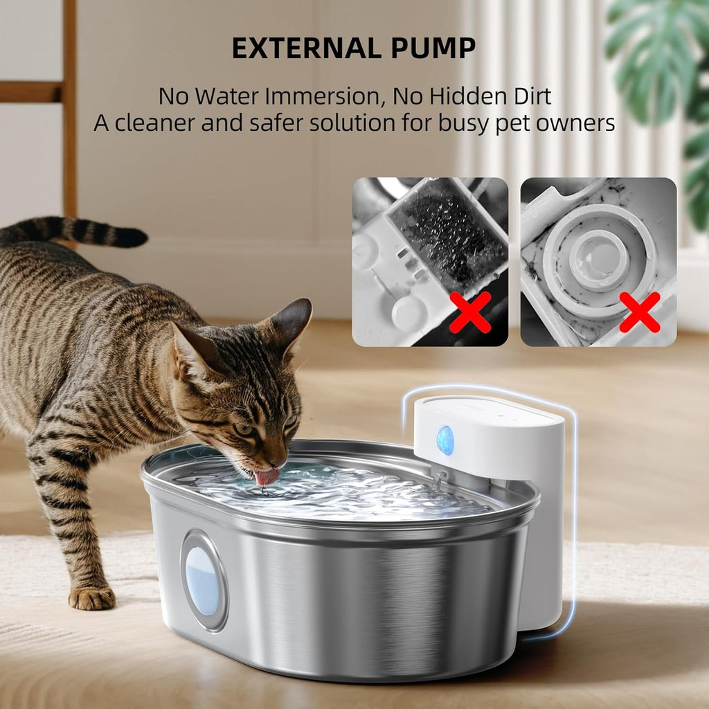 Wireless Stainless Steel Pet Water Fountain product image 5