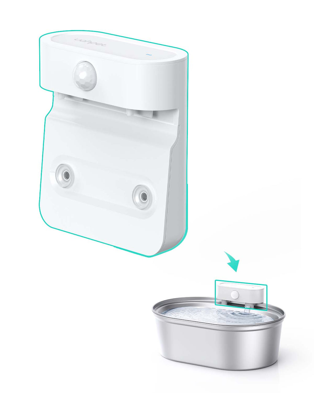 Wireless Stainless Steel Pet Water Fountain product image 13