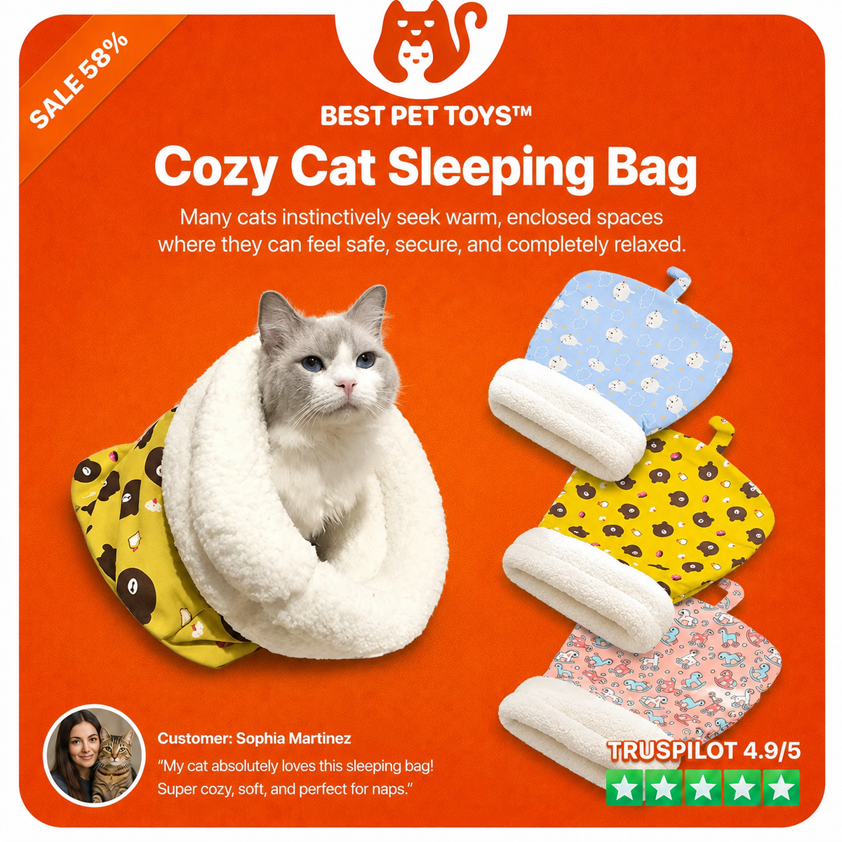 Cat Sleeping Bag product image 1