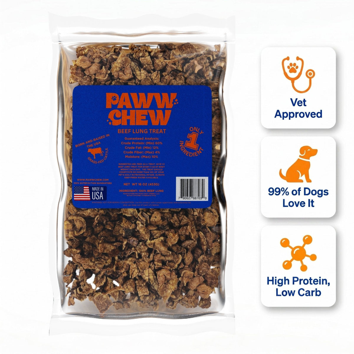 Beef Lung Treats - Paww Chew