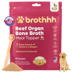 Beef Organ Bone Broth Meal Topper - 100% Grass-Fed - for Dogs