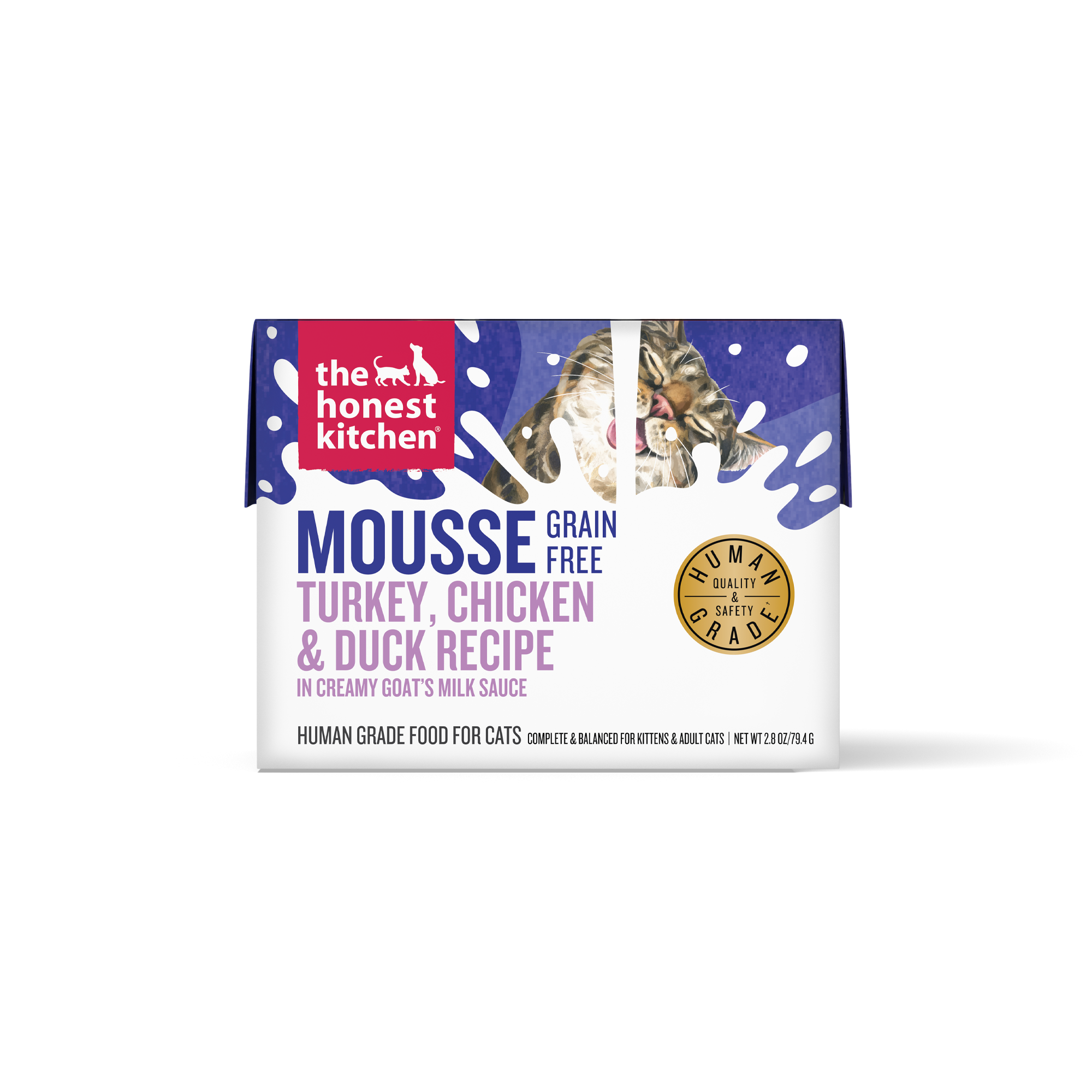Cat Grain Free Turkey, Chicken & Duck Mousse in Goat's Milk