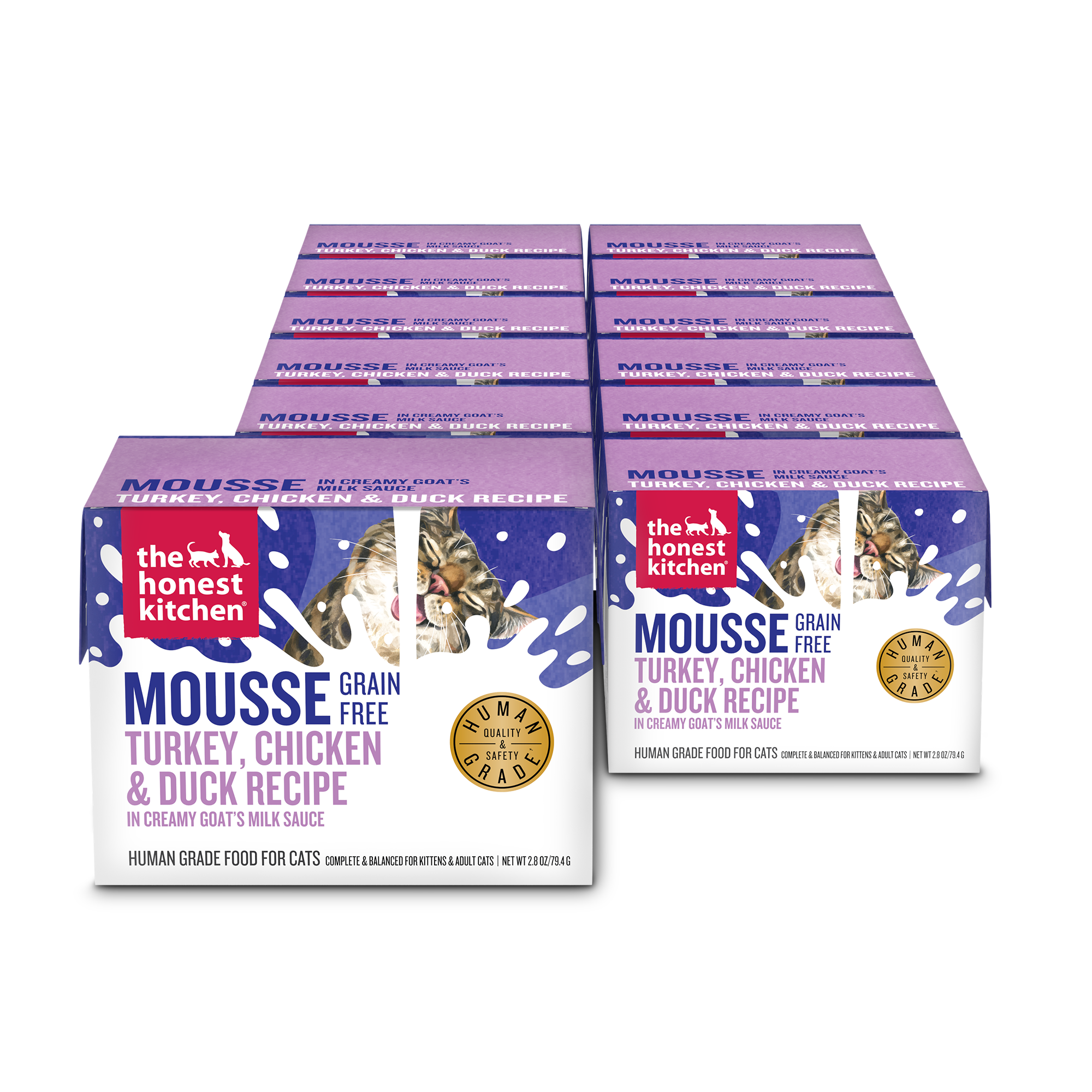 Grain-Free Poultry Mousse Wet Cat Food, 2.8 oz x 12