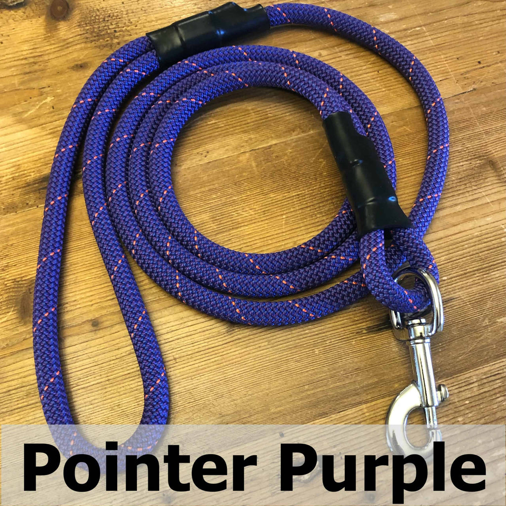 Climbing Rope Dog Leash Pointer Purple / 1 ft Traffic Lead