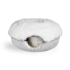 Calming Donut Cat Bed and Cave with Removable Plush Top, Washable Two-Level Hideaway in Large or Jumbo source image 15