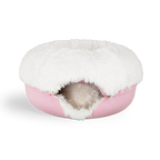Calming Donut Cat Bed and Cave with Removable Plush Top, Washable Two-Level Hideaway in Large or Jumbo source image 18