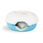 Calming Donut Cat Bed and Cave with Removable Plush Top, Washable Two-Level Hideaway in Large or Jumbo source image 19