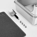Accessories and U-shaped locks for an XXL stainless steel litter box