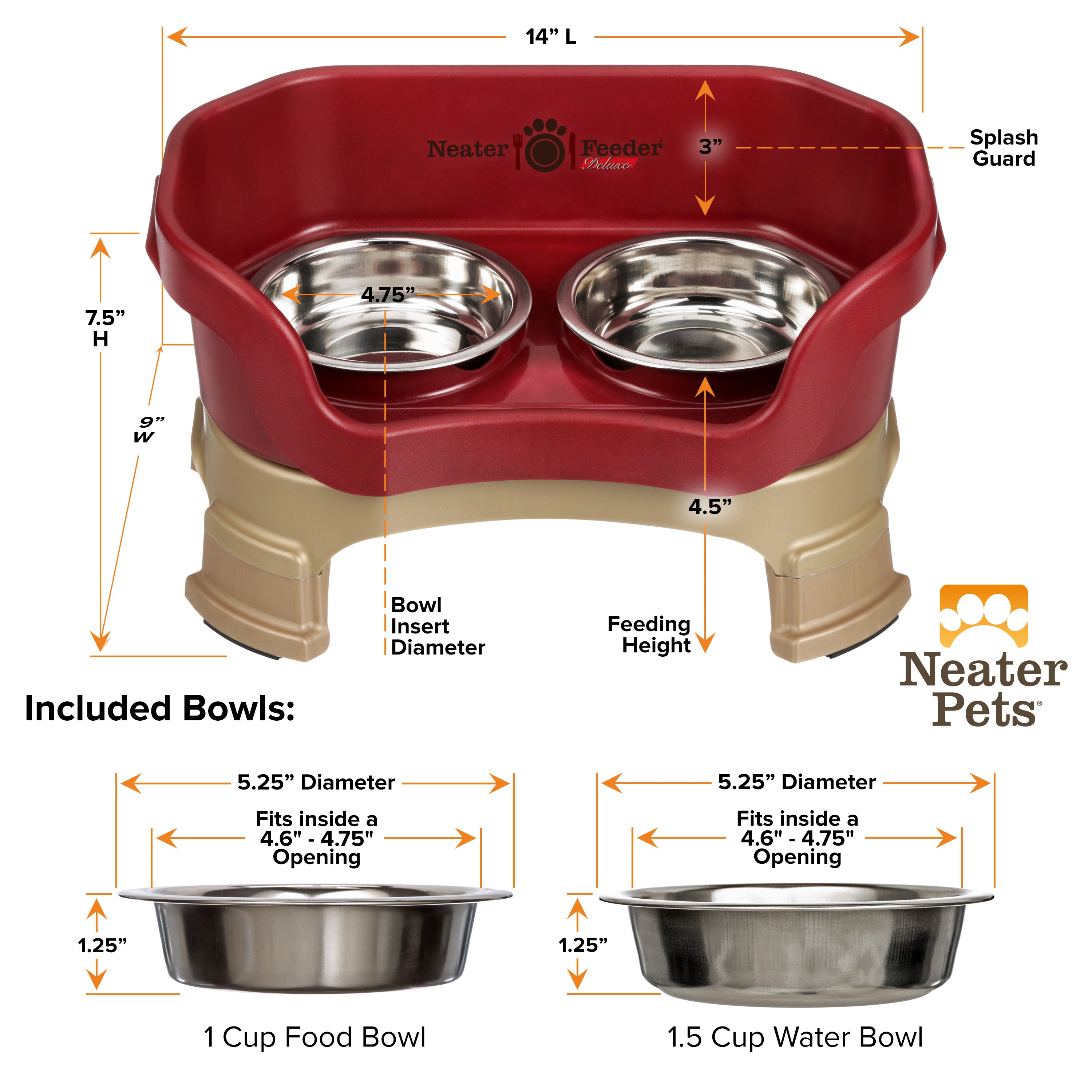 Elevated Spill-Containment Pet Feeder product image 175