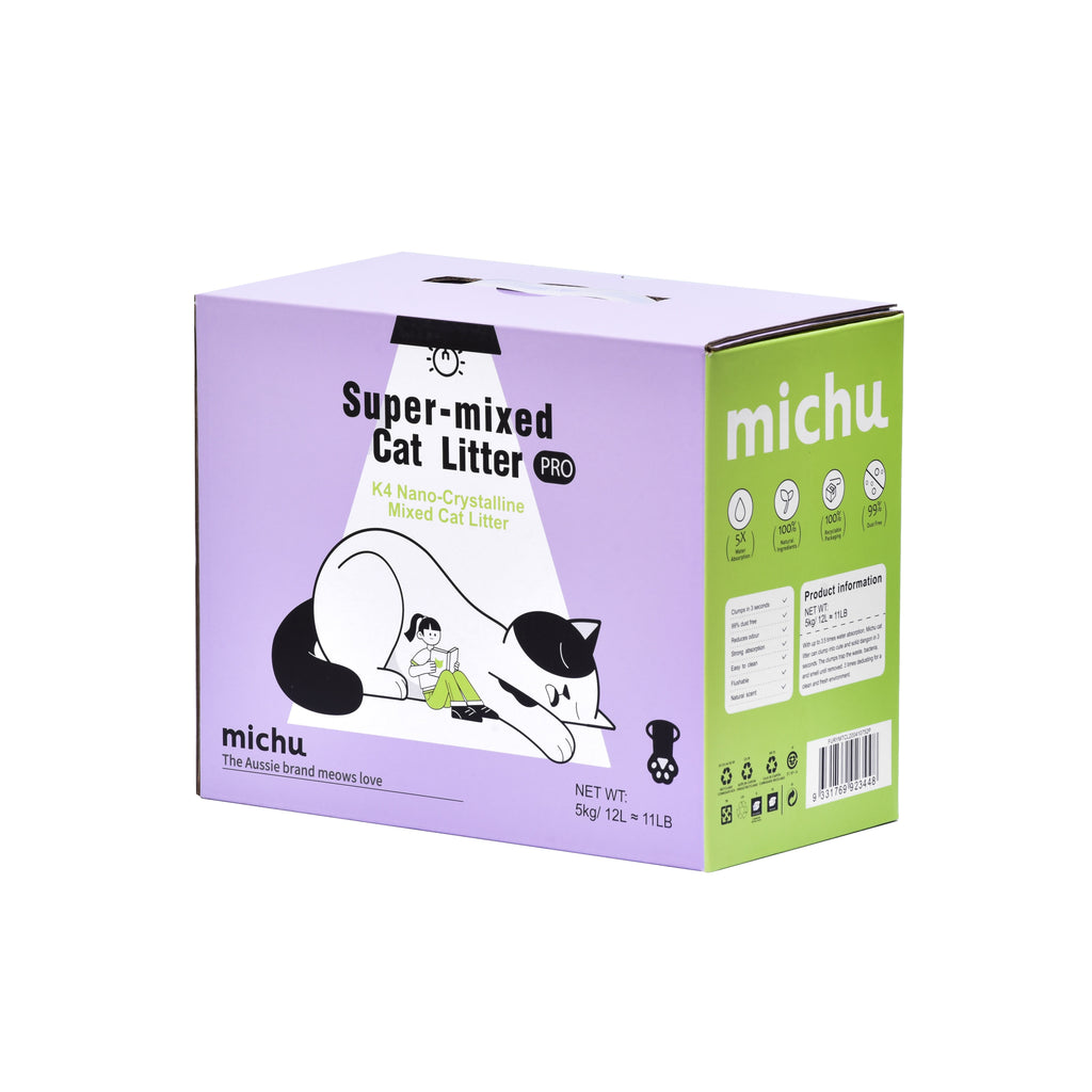 Michu Premium Mixed Tofu Cat Litter Pro Gen2 11 lb