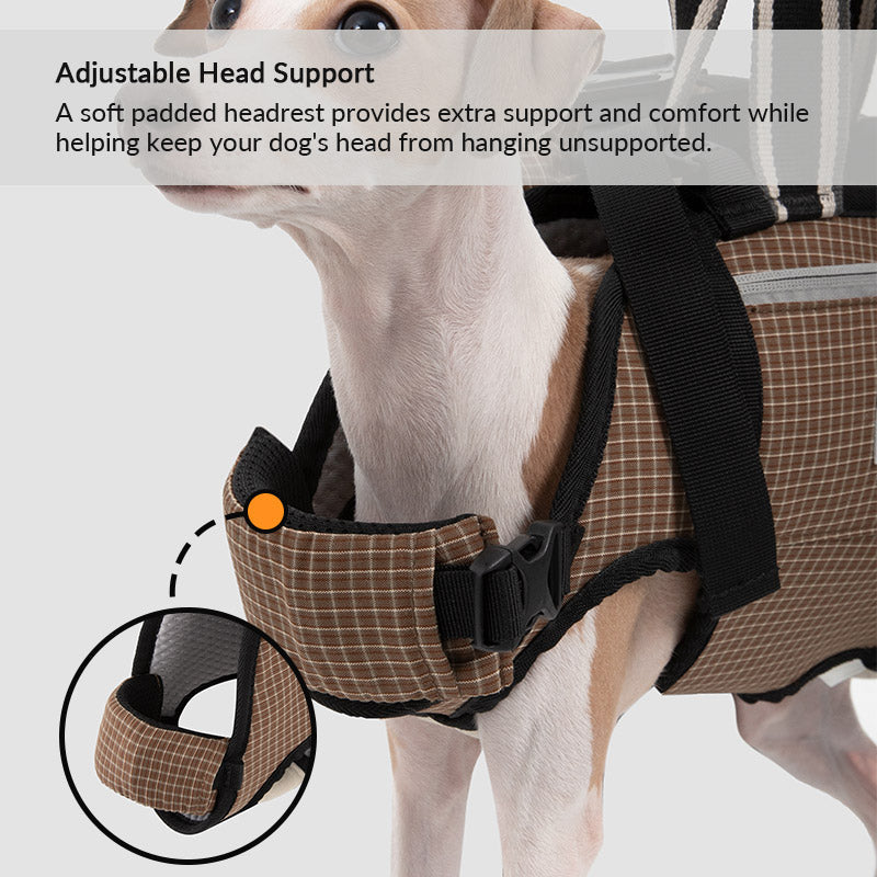 Dog Carrier Backpack for Cool, Comfortable Walks, Travel and Hiking with Four-Leg-Out Airflow