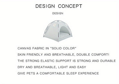 Portable Pet Tent Sleeping Nest for Cats & Dogs - Soft Cozy Foldable Pet House for Indoor Outdoor Camping Travel, Easy Assembly Solid Color Design, Ideal Pet Gift for Cats Dogs, Fern Green