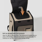 Pet Travel Backpack Tent for Cats and Small Dogs, Expandable 360° Ventilated Carrier for Car Trips, Camping and Home