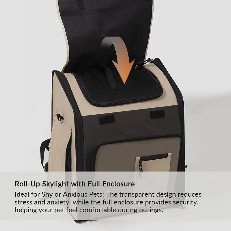 Pet Travel Backpack Tent for Cats and Small Dogs, Expandable 360° Ventilated Carrier for Car Trips, Camping and Home