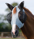 Stretch Lycra Horse Fly Mask Grey / S