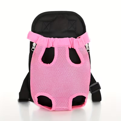 Dog Front Chest Carrier Backpack | Pet Carrying Bag for Small Dogs & Cats, Hands-Free Travel Hiking Cycling Outdoor Bag with Adjustable Straps, Breathable Mesh, Multi-Color & Multi-Size Options