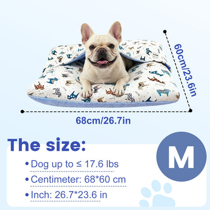 Breathable Washable Dog Bed Mattress – All-Season Pet Mat with Removable Cover & Non-Slip Bottom for Small, Medium & Large Dogs | Cute Animal Patterns