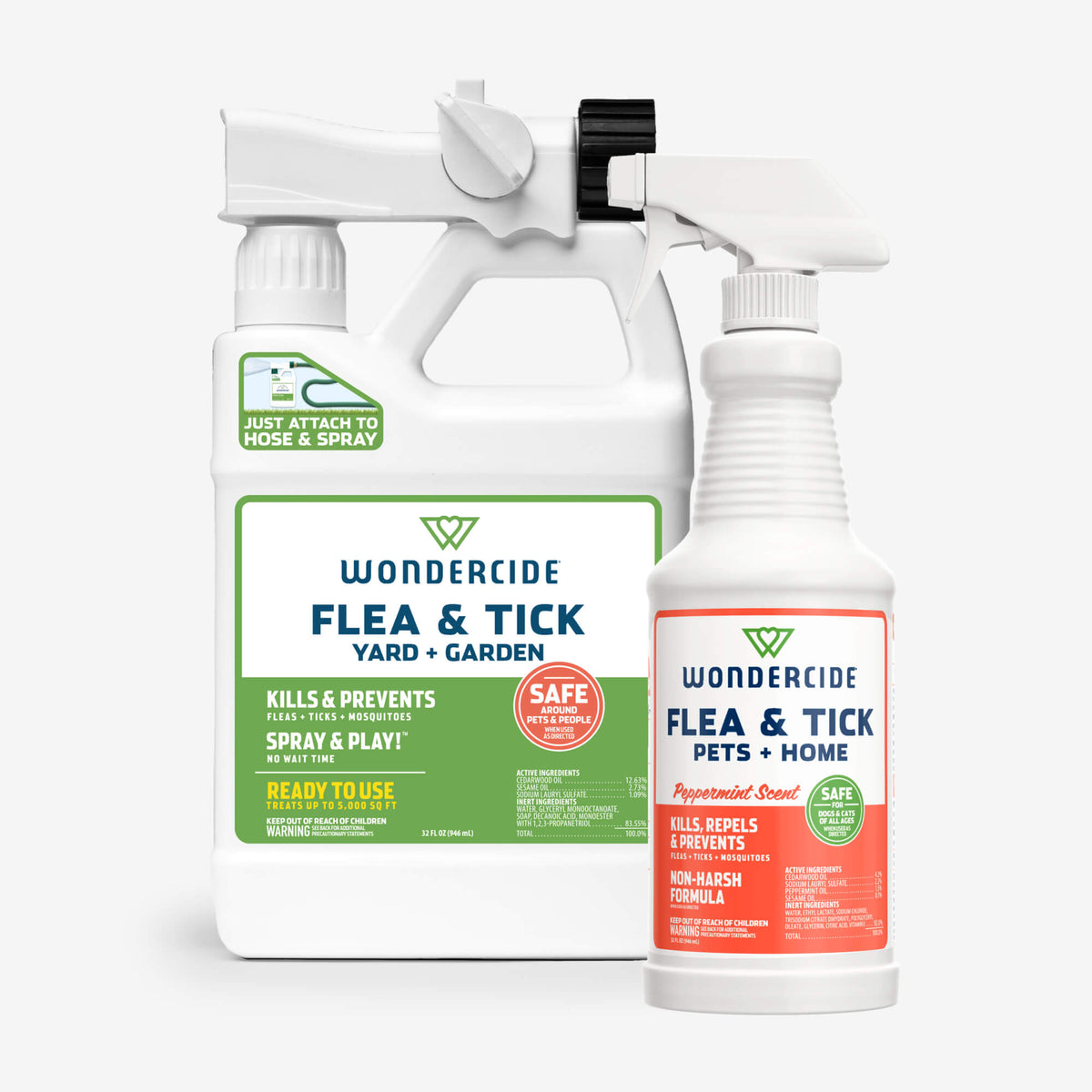 Flea and Tick Spray Kit for Pets and Yard Peppermint