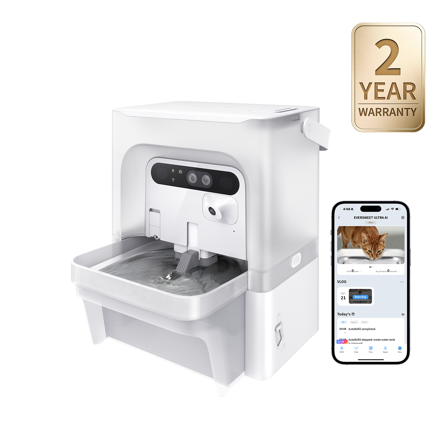 Smart Pet Water Fountain with Camera product image 1