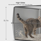 XXXL Semi-Enclosed Stainless Steel Cat Litter Box product image 4