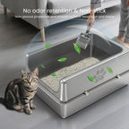 XXXL Semi-Enclosed Stainless Steel Cat Litter Box product image 7