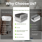 XXXL Semi-Enclosed Stainless Steel Cat Litter Box product image 8