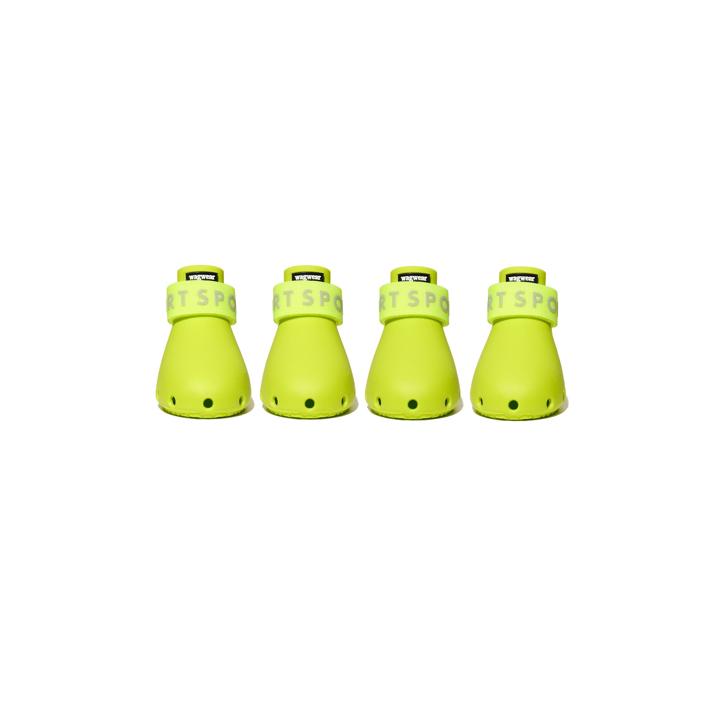 Ventilated Silicone Dog Boots, Lightweight Set of Four with Drainage Holes and Reflective Grip Straps source image 3