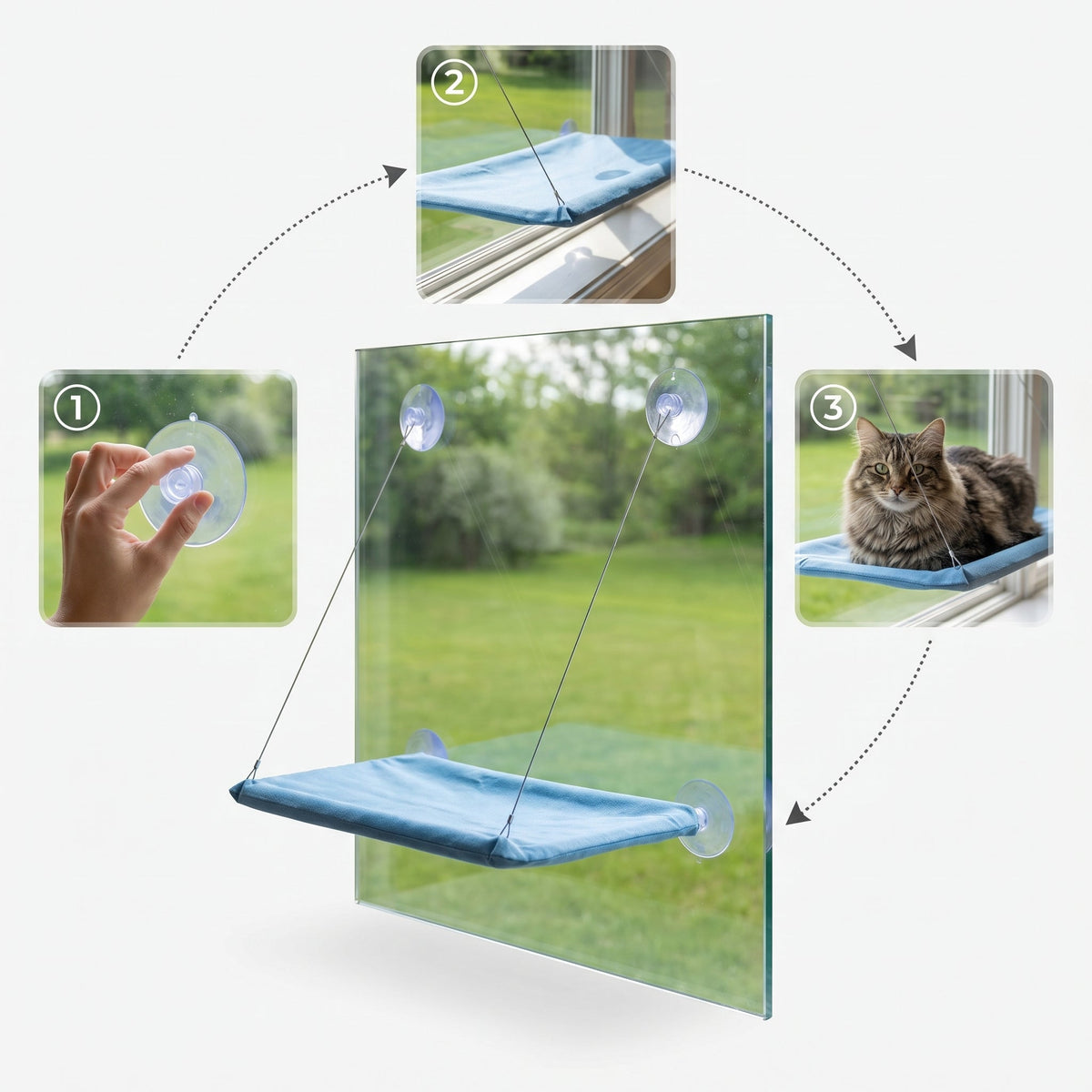 Suction-Cup Cat Window Hammock Bed product image 11