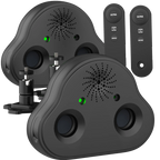 A Black Two Pack Anti-Barking Device Designed to Stop Dogs From Barking.
